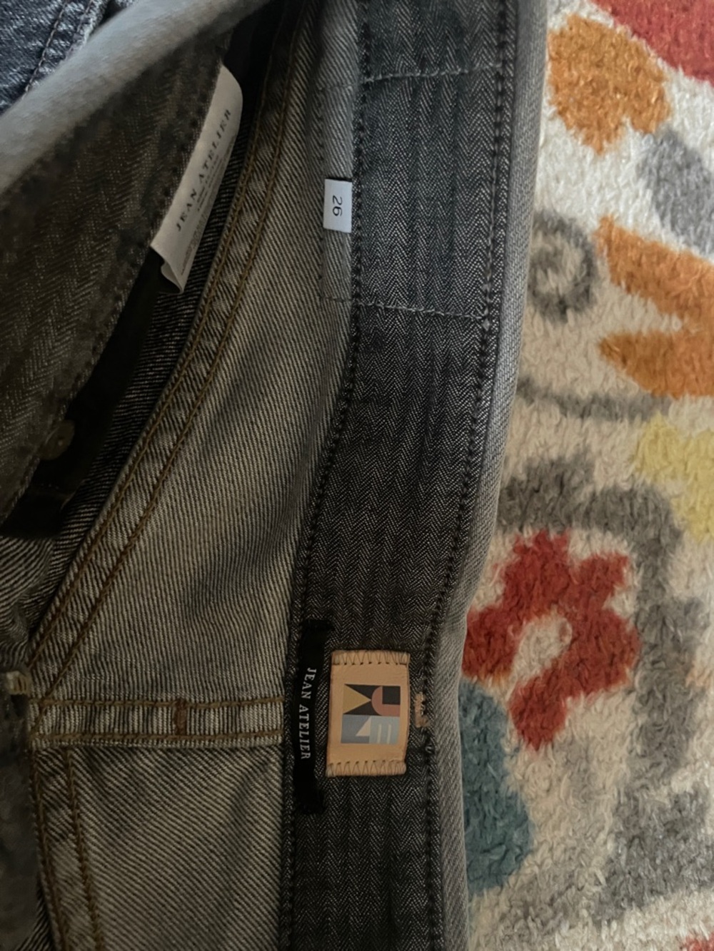 High-Rise Foldover Black Denim Shorts - Picture 3 of 4